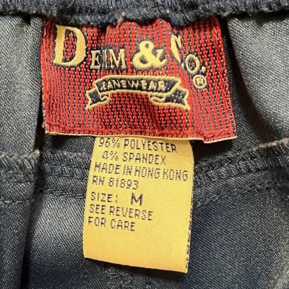 VTG DENIM & CO High Rise Tapered Paper Bag Waist Microsuede Pants in Blue SZ 8